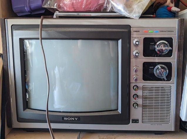 1970s Sony Trinitron 12inch Portable TV VHF UHF