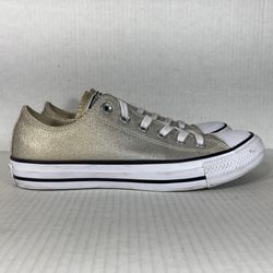 Converse Chuck Taylor All Star Size 8 Womens Shoes Silver Gold White Comfort