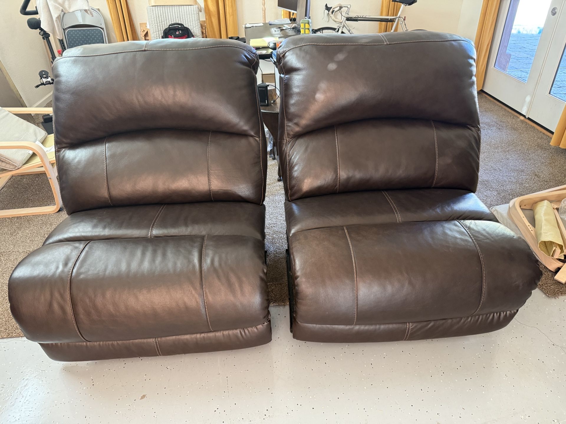 Leather Recliners Oversized Set Of 2