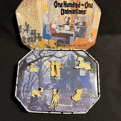 1996 Disney 101 Dalmatians Commemorative Six Pin Set In tin Box
