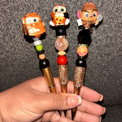 Brown Beaded Doorable Pens