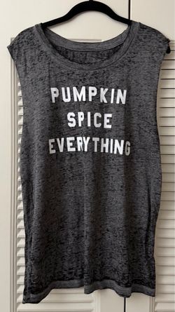 Pumpkin spice sleeveless top