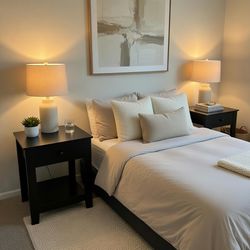 2 Black Nightstands
