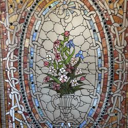 Beautiful Large Handmade Stained Glass Panel 6’8x4’8”