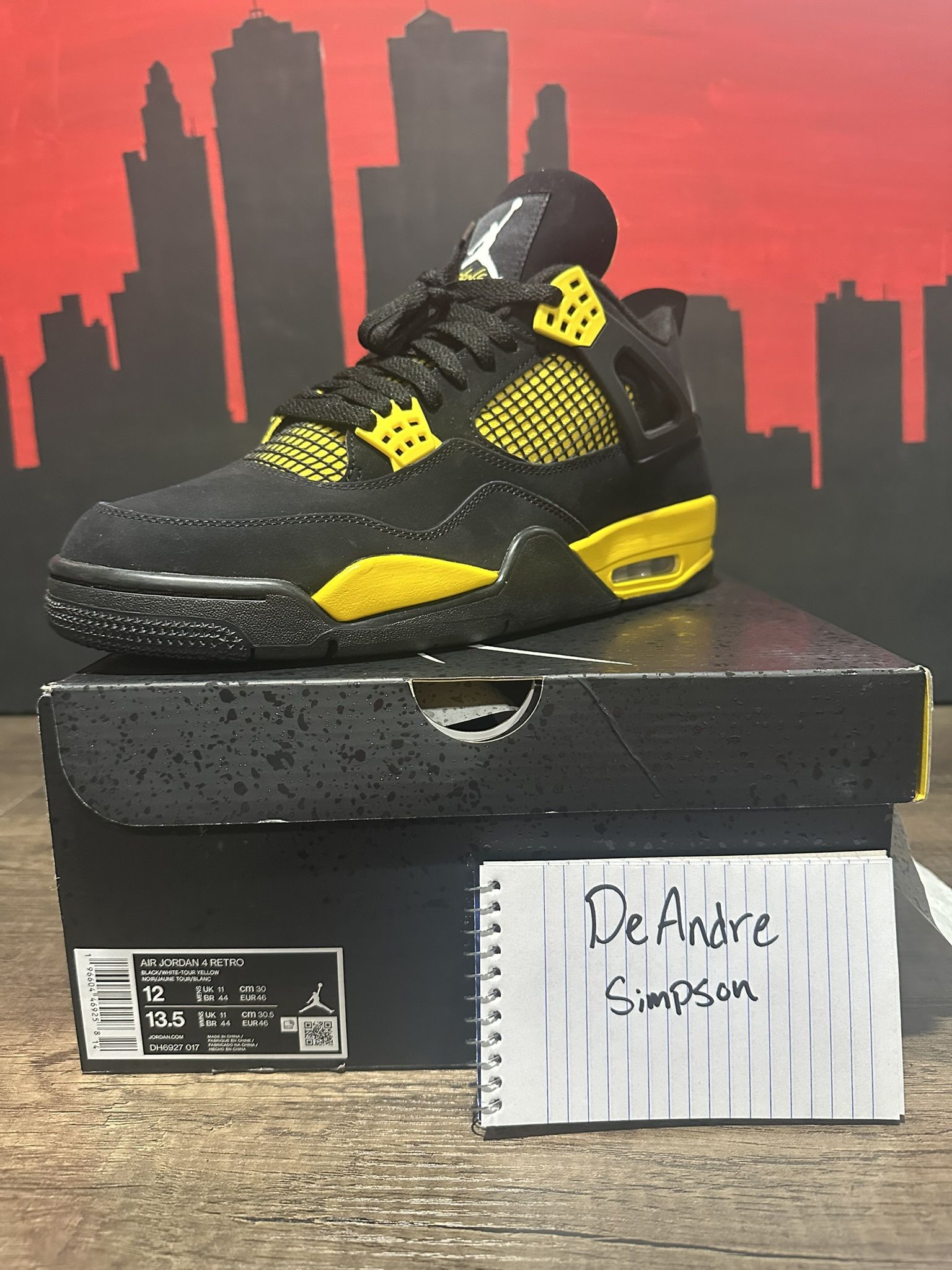 Deadstock Jordan 4 “Yellow Thunder” – Size 12