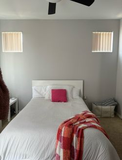 Bed frame with mattress