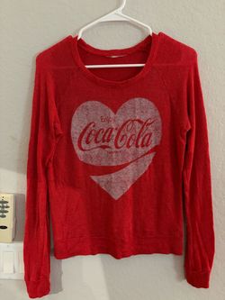 Coca-Cola Heart Graphic Long Sleeve Top