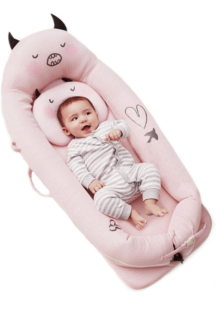 👶🏻Baby Lounger Baby Nest Co Sleeper Portable Crib Cosleeping Baby Bed Travel Bassinet Bedside Sleeper, Ultra Comfort 3D Bionic Breathable Fabric for