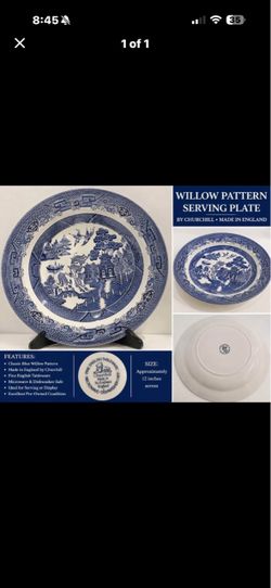 Churchill Blue Willow Pattern Serving Plate