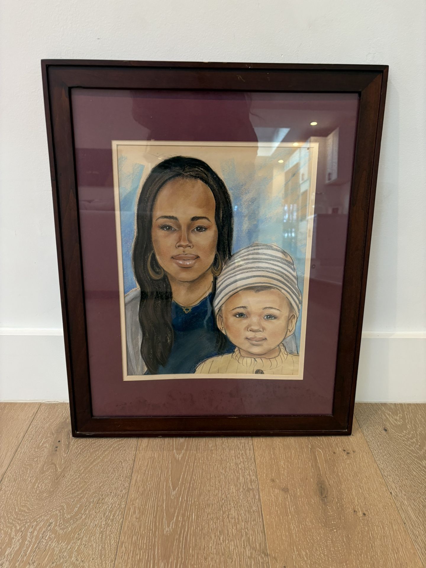 Framed Portrait Of Mother And Child
