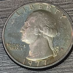 This One Is A Very RARE Extremely RARE LIBERTY Quarter (1977)Rainbow Quarter 