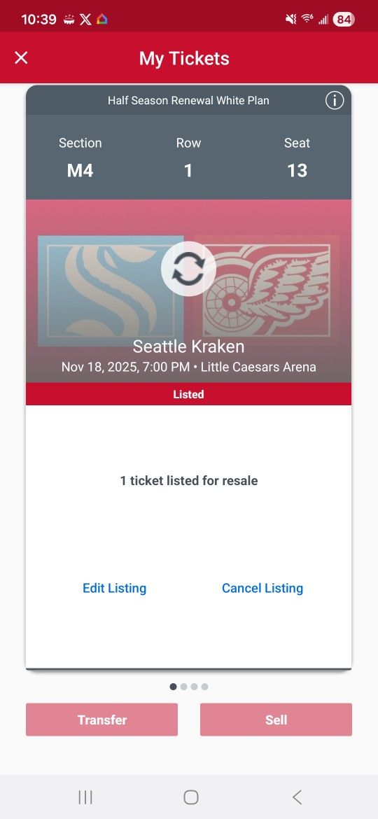 11/18 Detroit Redwings