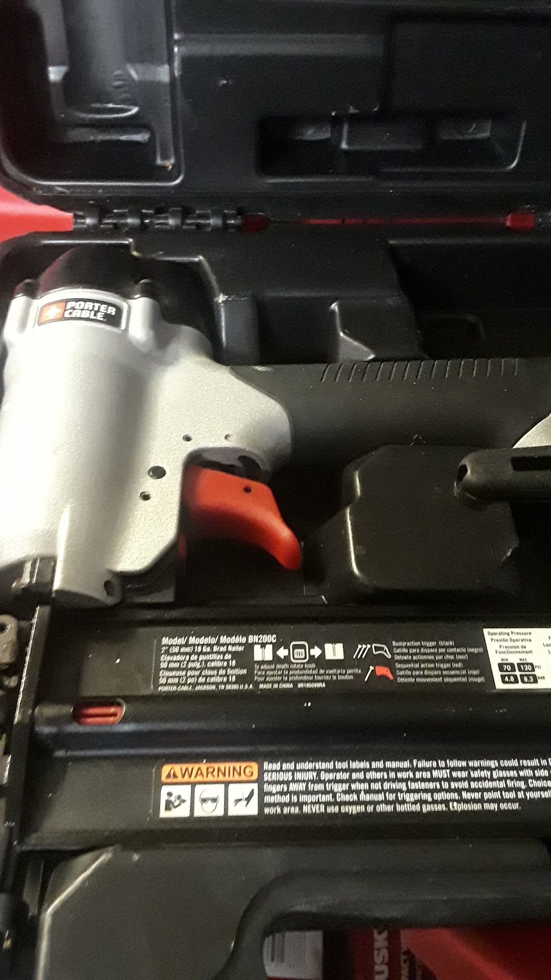 Porter Cable nail gun 2" Store return