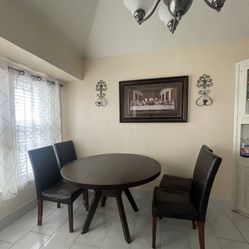 Wooden Dining table with 4 chairs