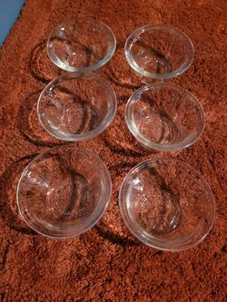 6 Glasbake Custard Cups