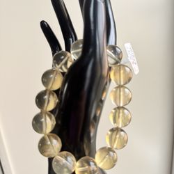 Elegant Lemon Yellow Crystal Beaded Bracelet. New With Tag