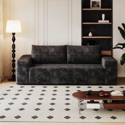 MAYEERTY 63" 2-Seater Sofa Black 