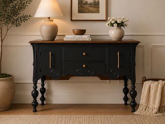 Refinished Vintage Solid Wood Buffet 48”