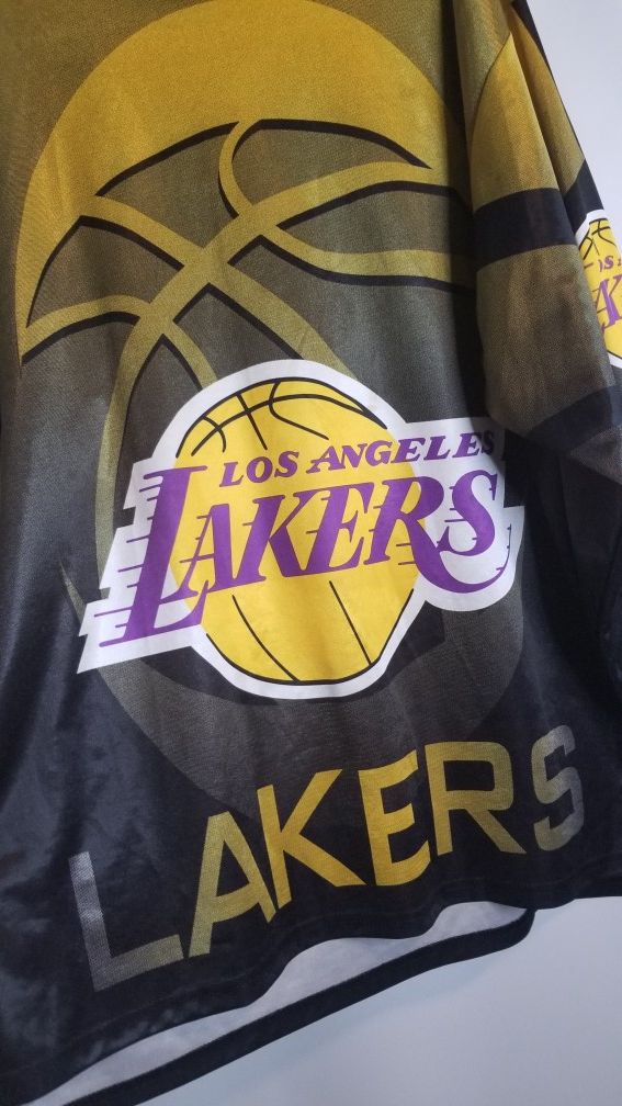 Men's long sleeve shirt lakers logo SIZE M black and yellow