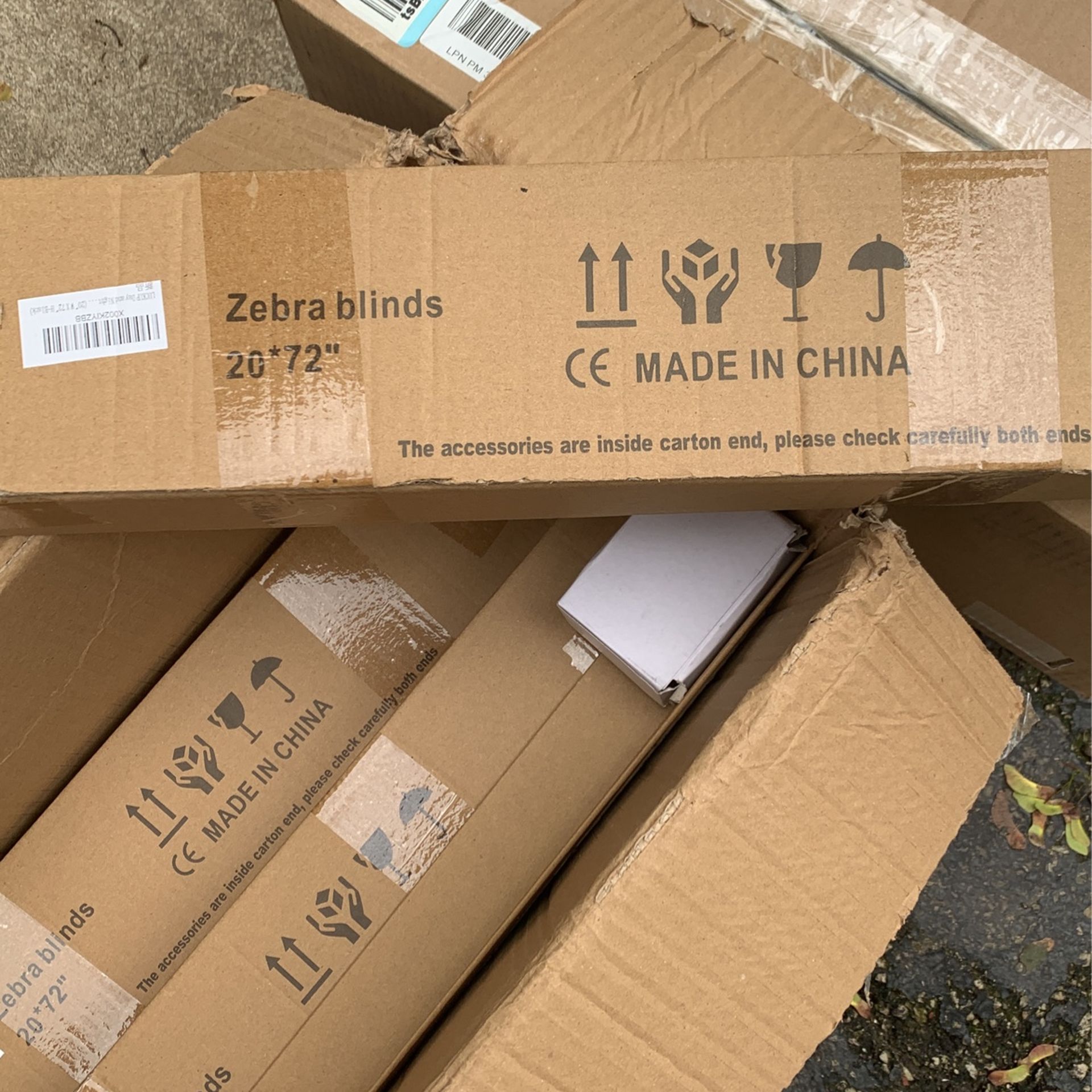 Zebra Blinds 20x72, Black. I Have 5