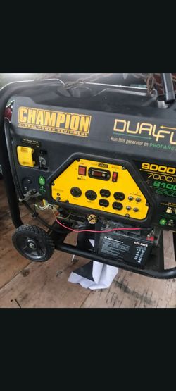 9000 watt generator works great needs a battery