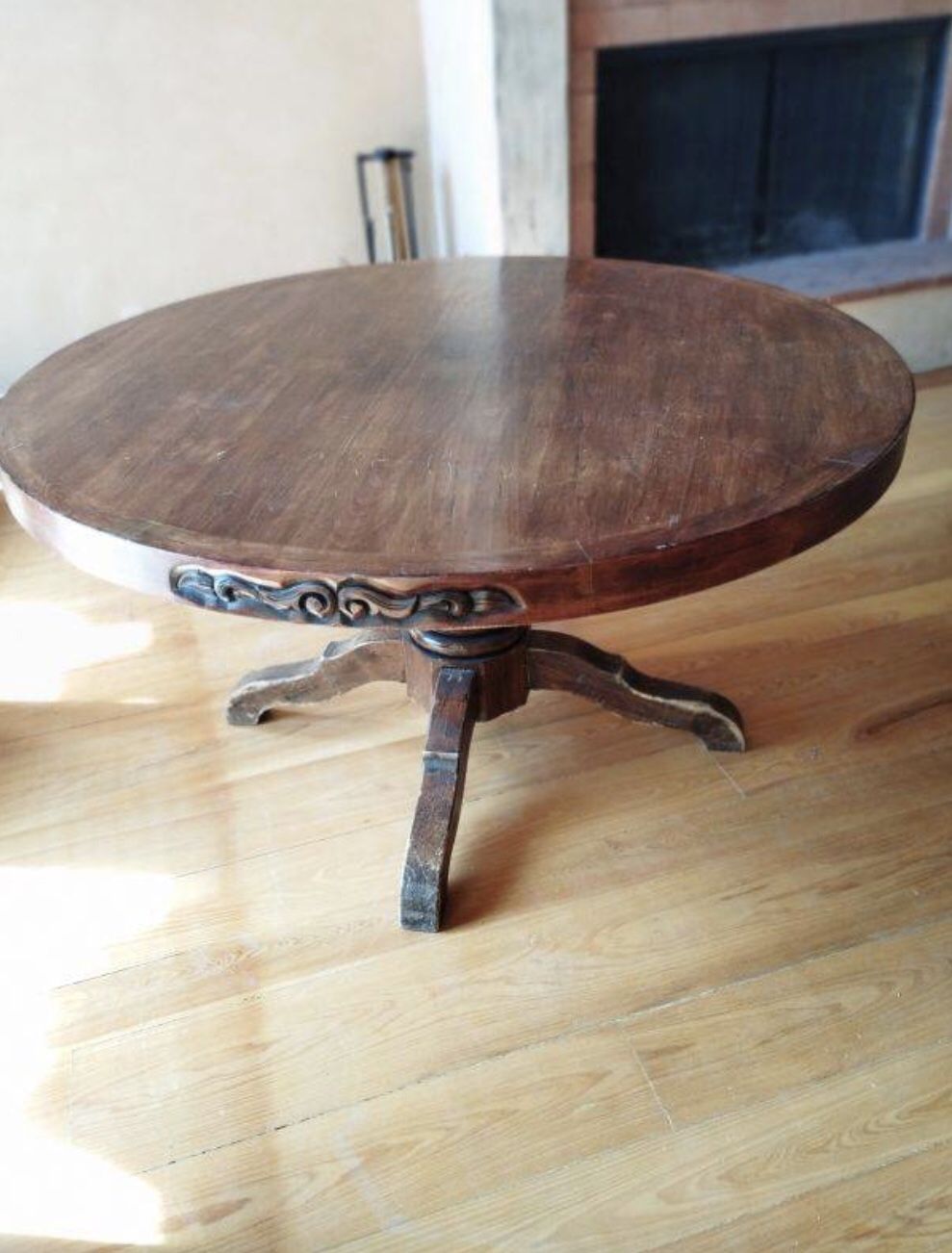 56" Solid Wood Round Dining Table