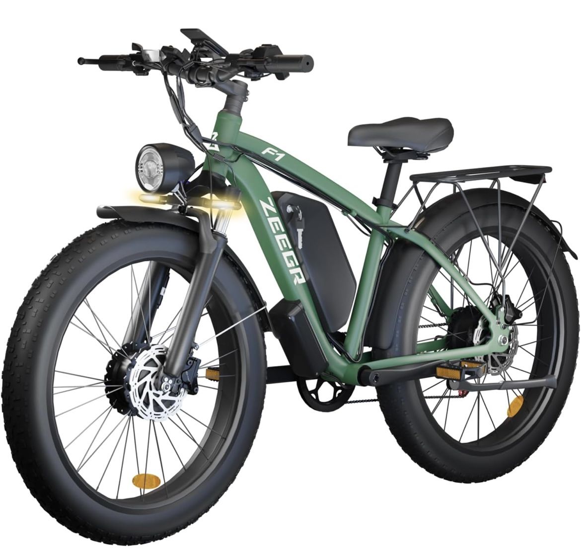 Electric Bike for Adults,Dual Motor AWD 2000W(Peak 3000W) Removable 48V/22.4AH Battery E-Bike 26'*4.0' Fat Tire Electric Bicycle with 7 Speed