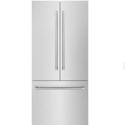 36 in. 19.6 cu. ft. Counter Depth Bottom Freezer Refrigerator and Ice Maker in Stainless Steel with Stainless Interior