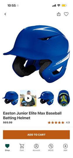 Easton junior elite max baseball helmet 6 5/8 “ - 7 1/4”