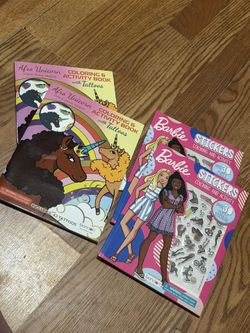 Barbie And Afro Unicorn Coloring Books
