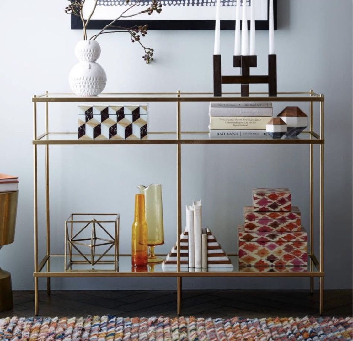 West Elm Brass Console 