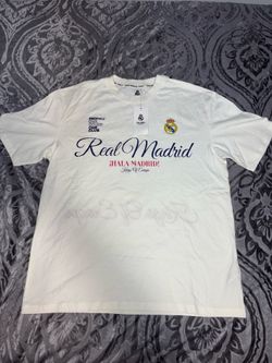 BNWT Real Madrid Soccer Club Men’s White T-shirt Sz Large Officially Licensed
