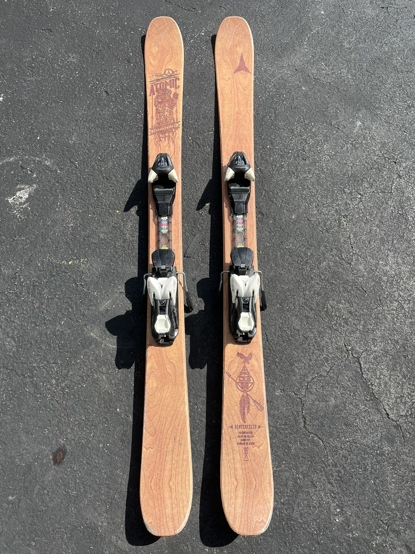 Atomic Bent Chetler Mini Skis – 143cm – With Bindings – Freestyle All-Mountain - Poles Included