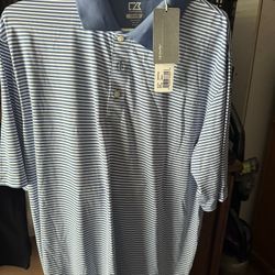 Blue Stripped Collar Shirt