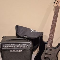Squier Bullet stratocaster with amplifier and gigbag 