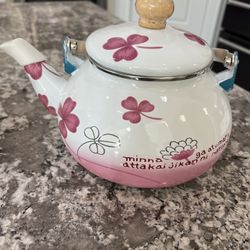 White Floral Tea Pot Set 