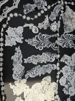 Vintage Lace Appliqués, Trims And Pieces Of Lace Vintage For Any DIY Unique Project Shabby Chic Scrapbook Etc 