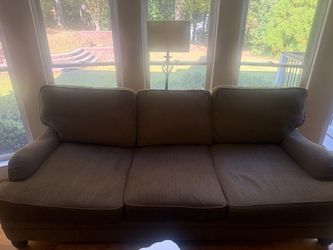 3-Seat Upholstered Sofa with Roll Arms
