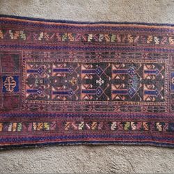 Persian Wool Rug 30" X 53" (60" W/Fringe)