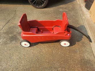 Radio Flyer Pathfinder Red Plastic Two Seater Wagon W/Fold Down Seats