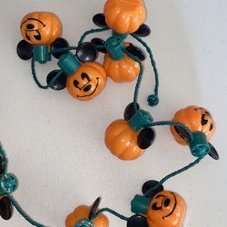 Damaged Disney Parks Halloween Mickey Mouse Pumpkin Light Up Necklace