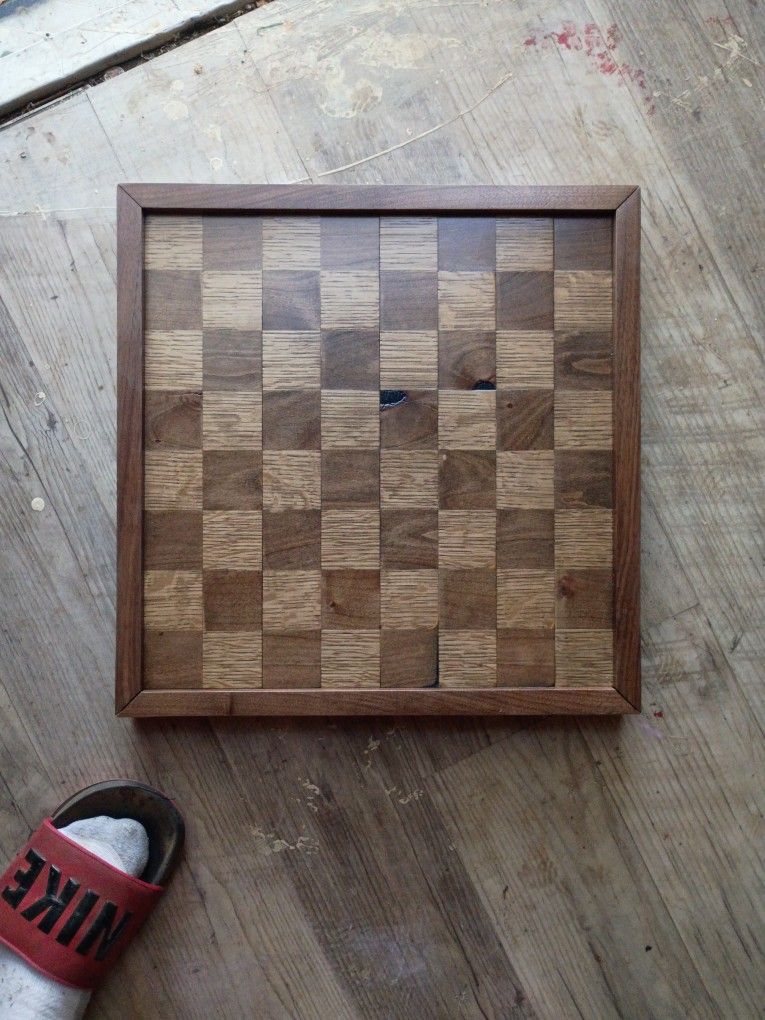 Make An Offer It's A Hand Made Checker Or Chess Board Out Of Walnut And White Oak.