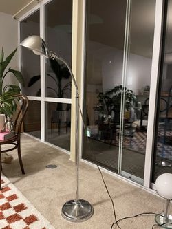Vintage MCM chrome floor lamp