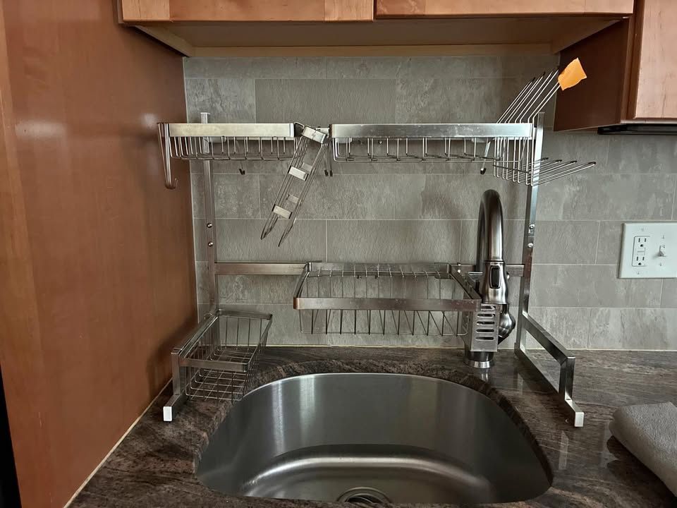 Two-Tier Stainless Steel Dish Drying Rack