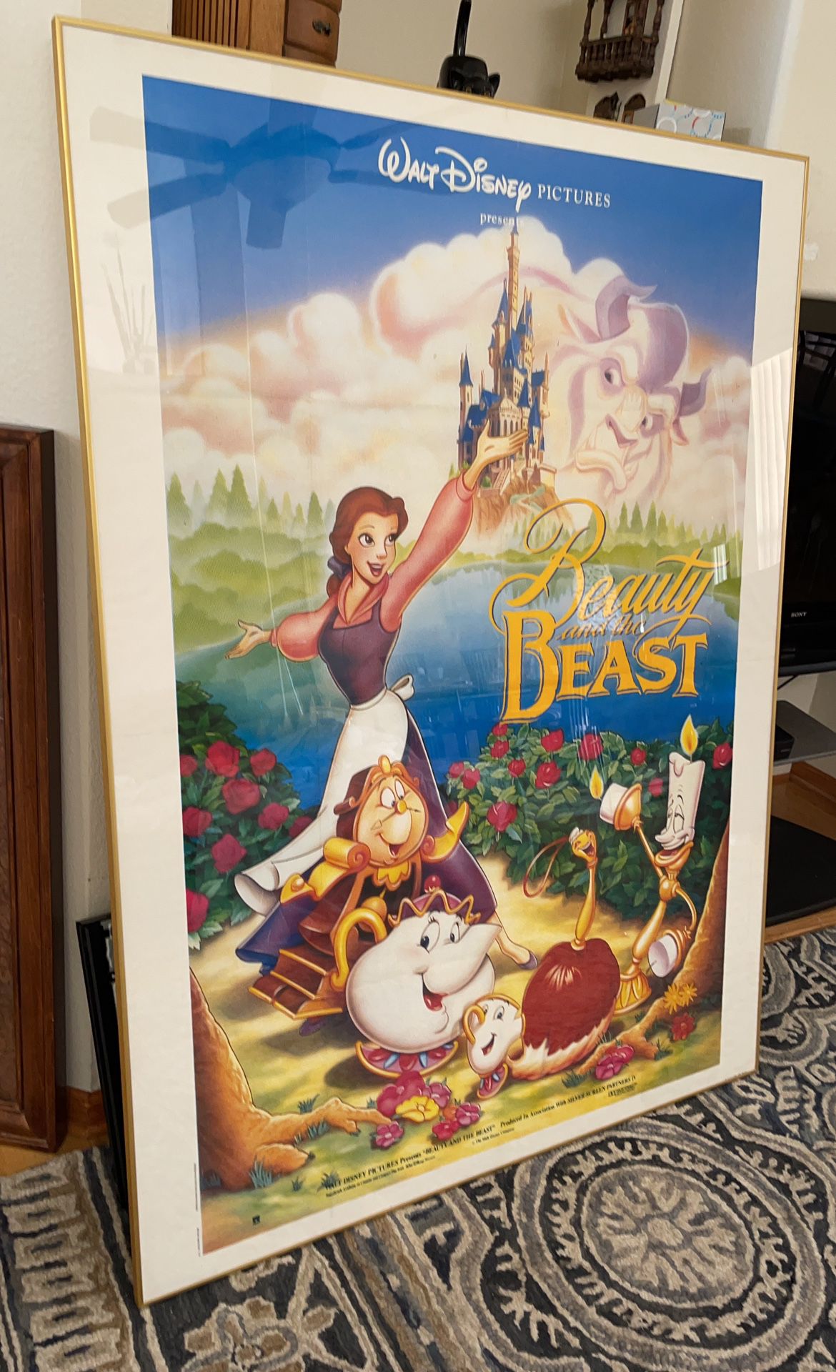 Disney Beauty & The Beast Framed Movie Poster 