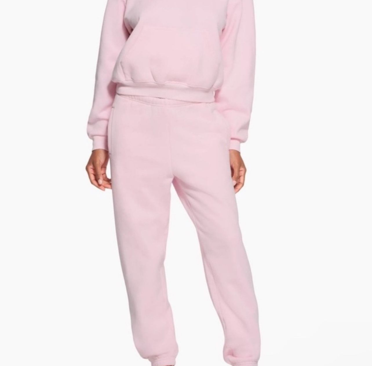 NWT SKIMS Cotton Fleece Joggers In Cherry Blossom