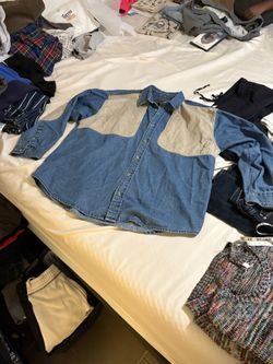 Magellan Men’s 2XL Denim Long Button Up Sleeve Shirt $15