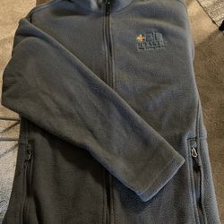 Jacket Fleece Gray Zipper Pockets
