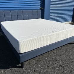 Queen Size Bed Platform Frame with Mattress Free Delivery 