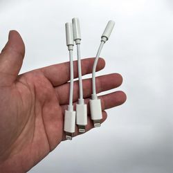 USB Lightning to Female Audio Headphone Jack Adapter Cable NEW CONDITION $5/each